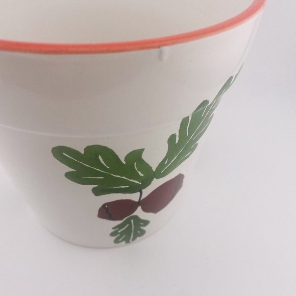 Hand Painted Floral Leaves Ceramic Flower‎ Pot Made in Portugal 823/18 - Picture 6 of 7